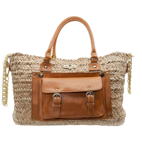 Leather clutch bag